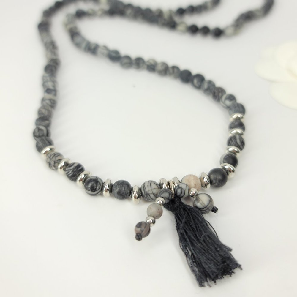 NWT 108 Mala Agates Natural Stones Bracelet NWT - Picture 6 of 6